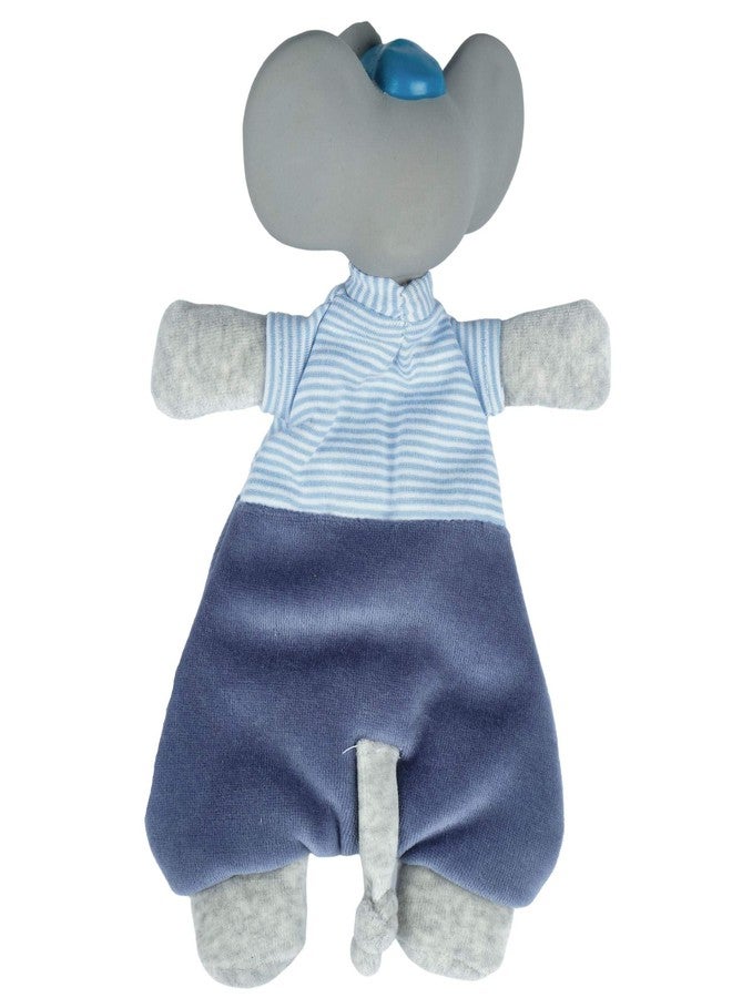 Tikiri Alvin The Elephant Velour Lovey – 11.4 x 6.3 in Baby Comforter with Organic Natural Rubber Teether Head | Soft Cotton Body, Eco-Friendly Recycled Fill | Safe Non-Toxic Baby Gift - Image 2